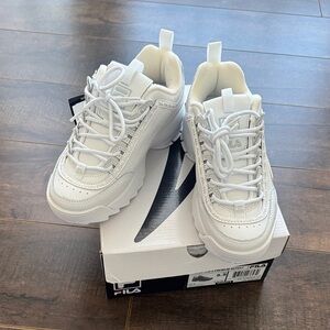 Fila All-White Athletic Sneakers Size5.5